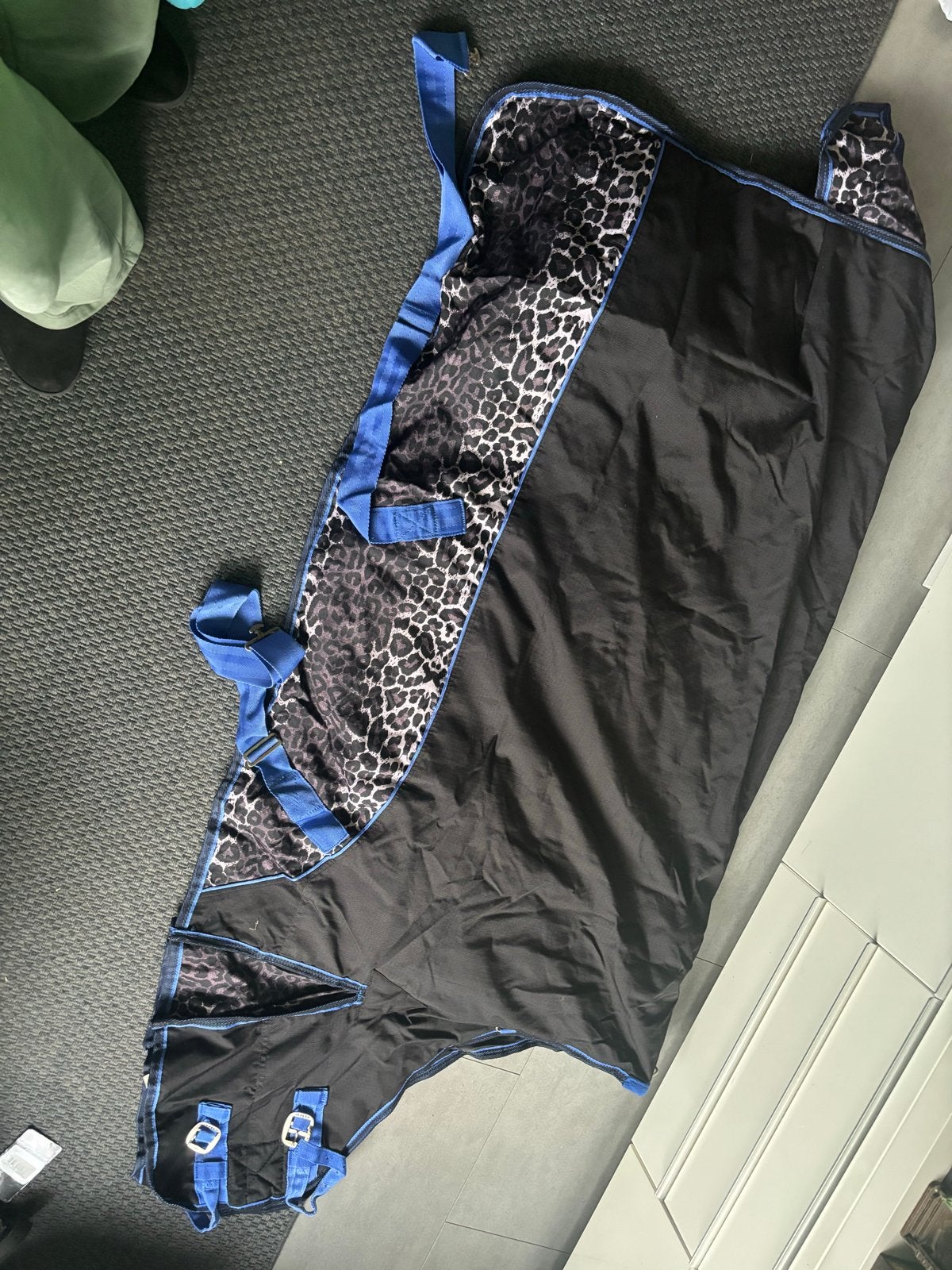 Waterdichte Deken 300 gr maat 125/ 175 5’9, Dieren en Toebehoren, Ophalen of Verzenden, Zo goed als nieuw, Blauw, Deken