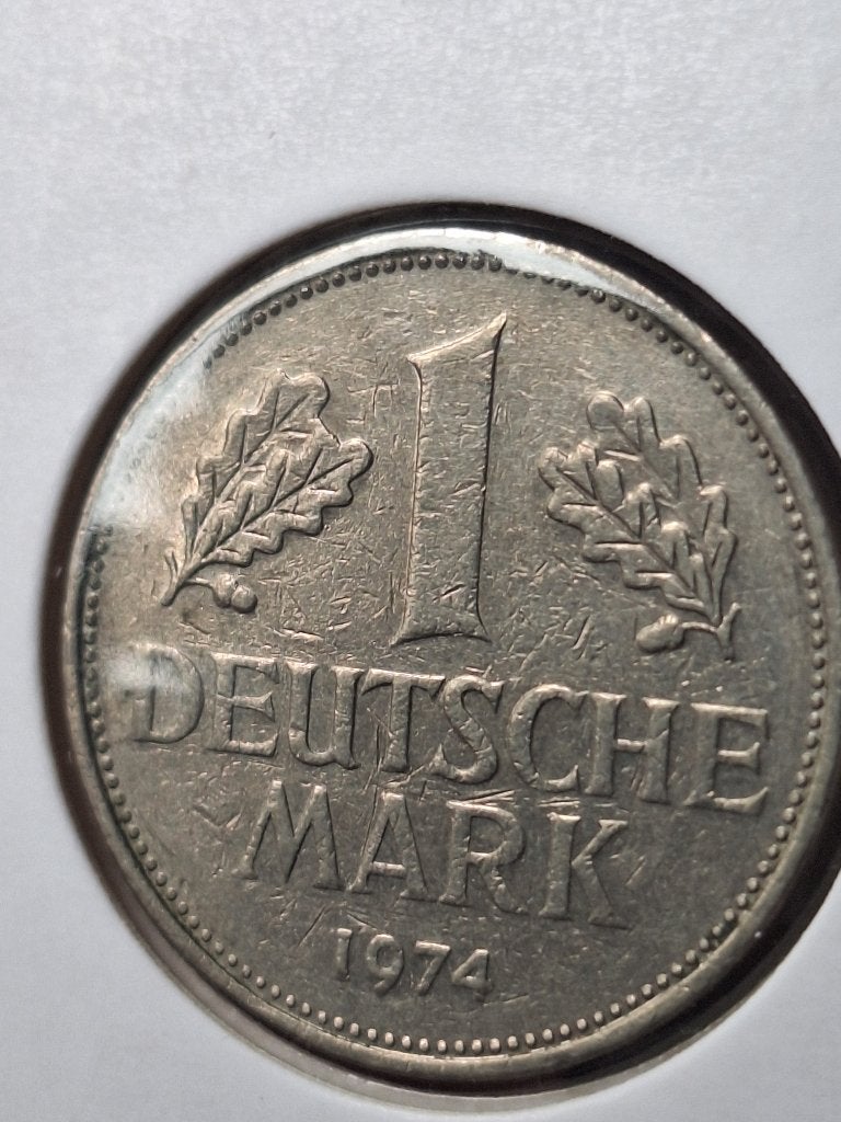 DUITSLAND 1 mark 1974 D (#43), Ophalen of Verzenden, Duitsland, Losse munt