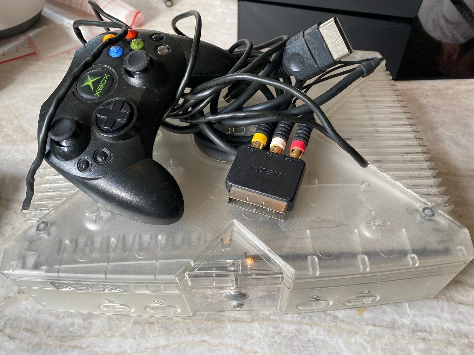 Xbox crystal limited edition, Ophalen, Zo goed als nieuw, Met 1 controller