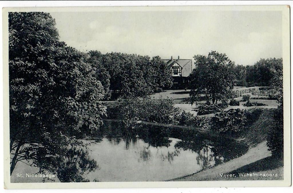 St. Nicolaasga - Vijver, Wilhelminaoord, Verzenden, 1920 tot 1940, Gelopen, Friesland
