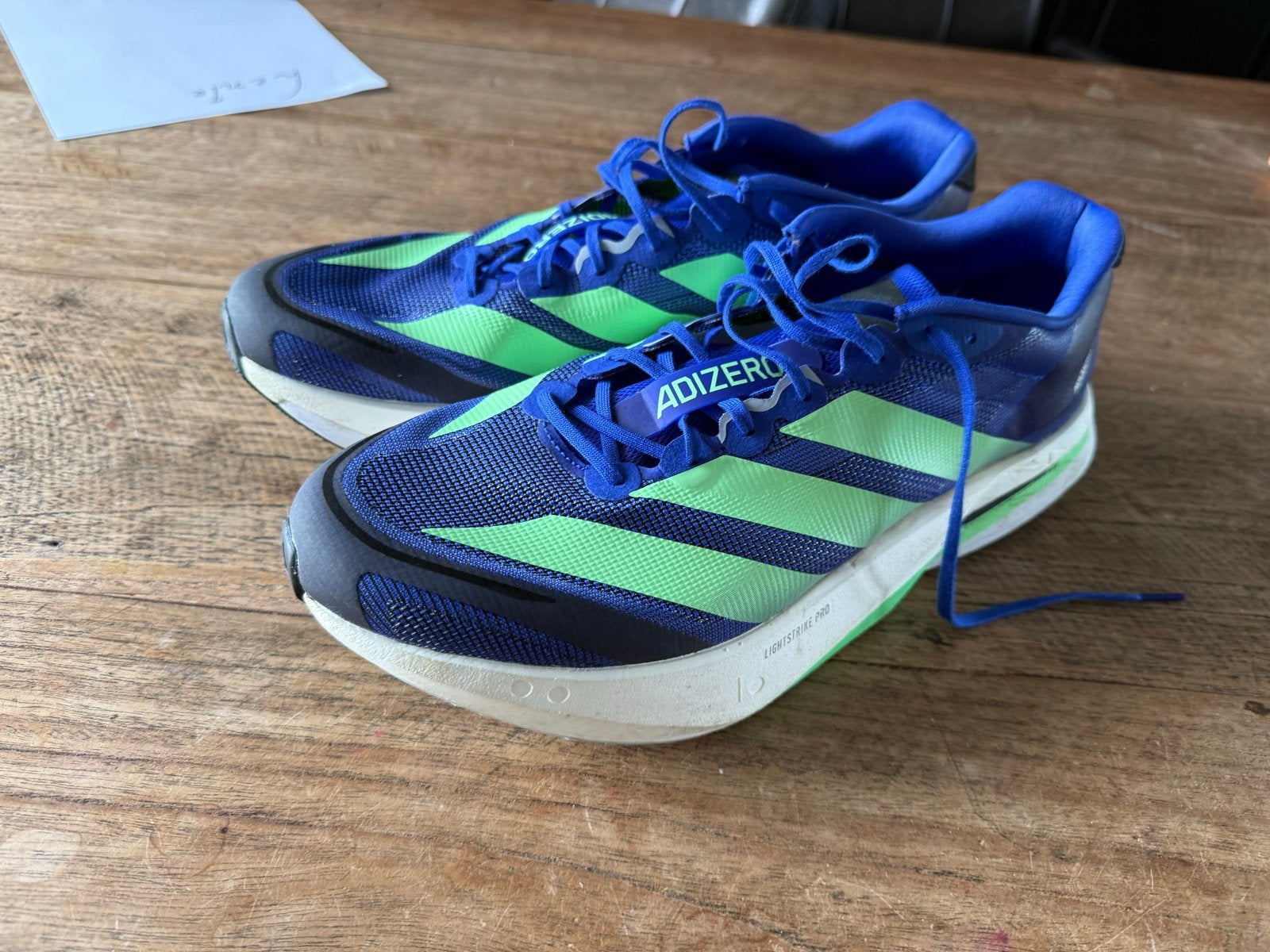 Adidas Adizero Boston 13 - 122km gelopen - maat 48/US13, Sport en Fitness, Loopsport en Atletiek, Adidas, Gebruikt, Hardloopschoenen