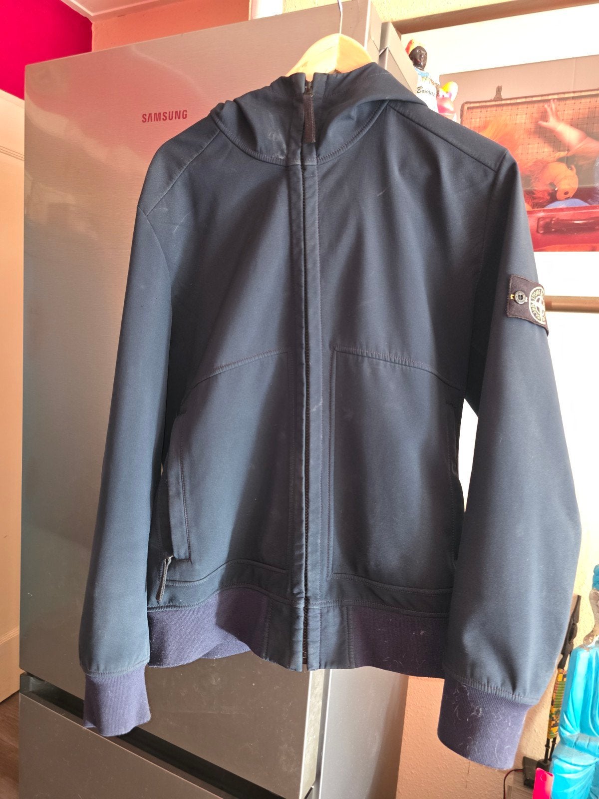 Stone Island Soft Shell-R Jas - Maat L, Maat 52/54 (L), Blauw, Ophalen of Verzenden, Stone Island