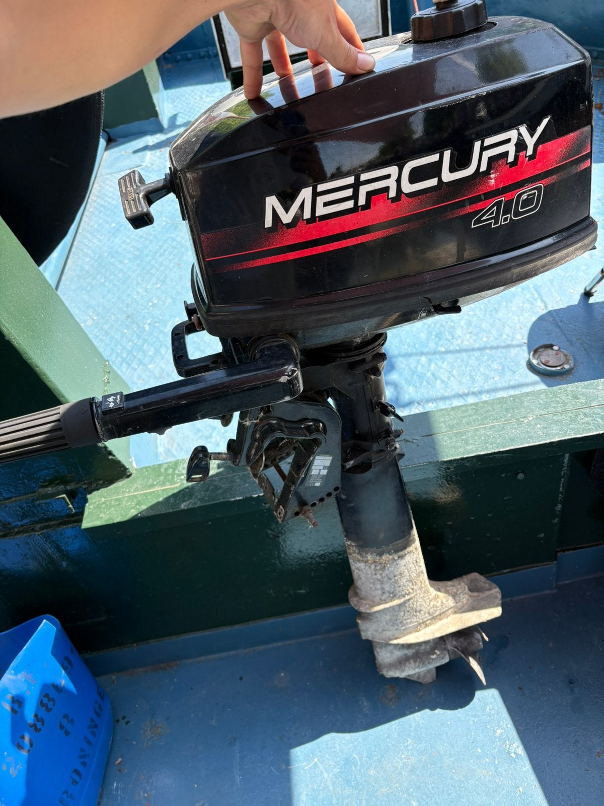 Mercury 4 pk 2 takt langstaart buitenboordmotor, Watersport en Boten, Ophalen, Gebruikt, Motor en Techniek, Zeilboot of Motorboot