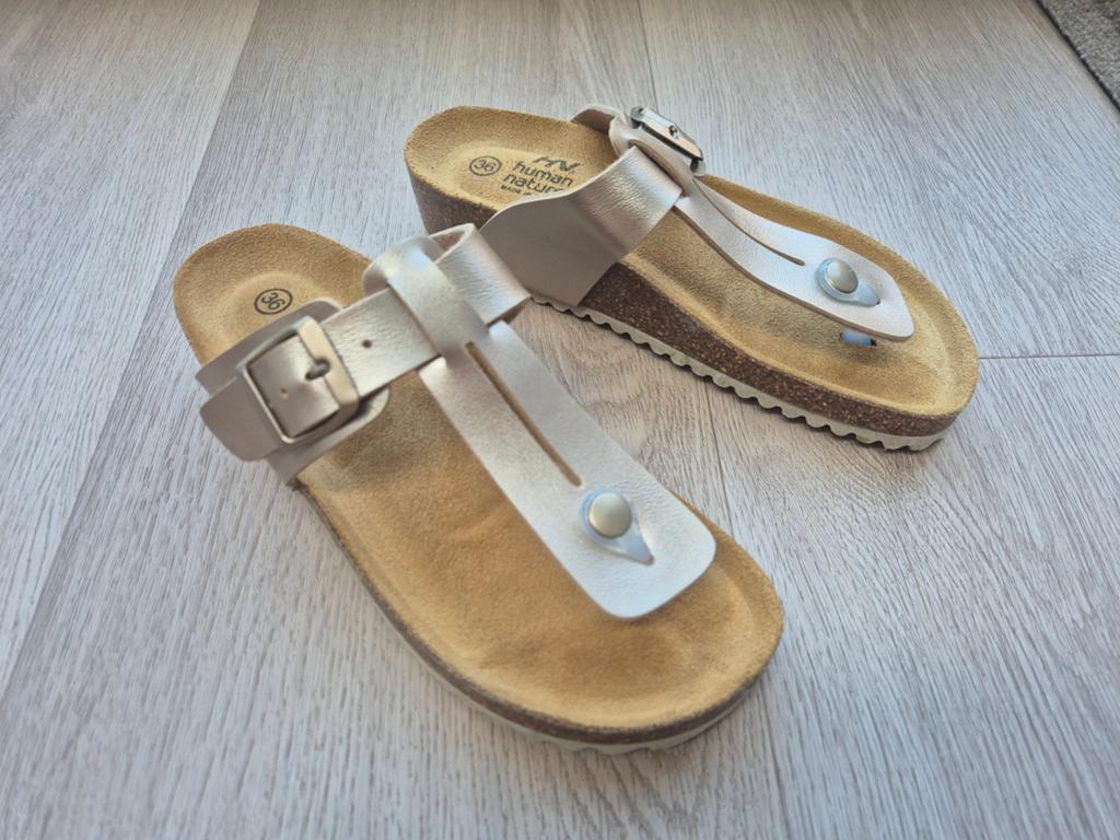 Human Nature teensandalen dames maat 36 zo goed als nieuw, Blauw, Zo goed als nieuw, Human Nature, Sandalen of Muiltjes
