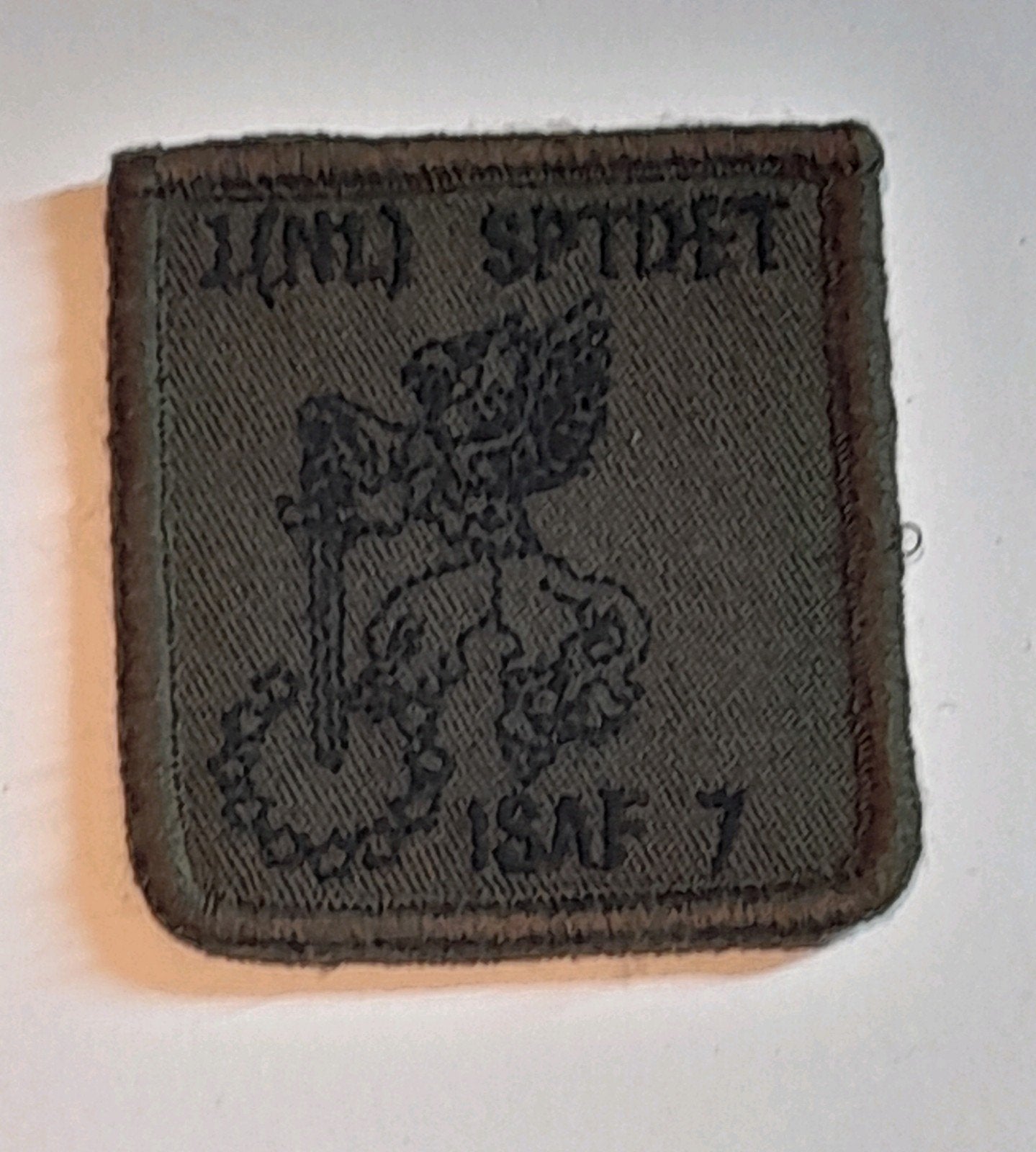 borstembleem uitzending Afghanistan 1 NL SPTDET ISAF 7, Ophalen of Verzenden, Landmacht, Nederland, Embleem of Badge