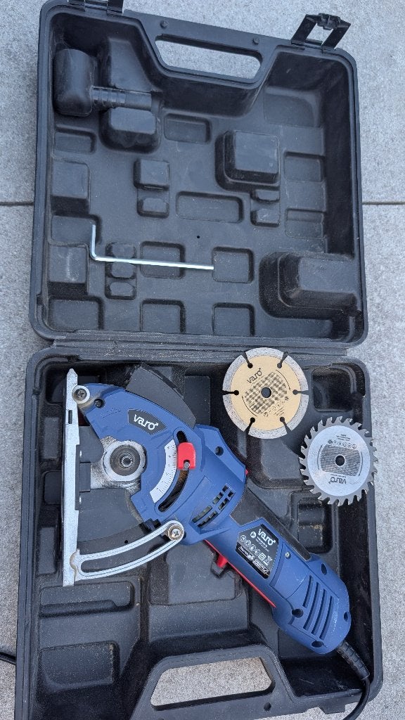 Varo Mini Cirkelzaag VAR10048/18 - 500W, 25mm zaagdiepte, Doe-het-zelf en Verbouw, Minder dan 30 mm, Gebruikt, Cirkelzaag, Ophalen of Verzenden