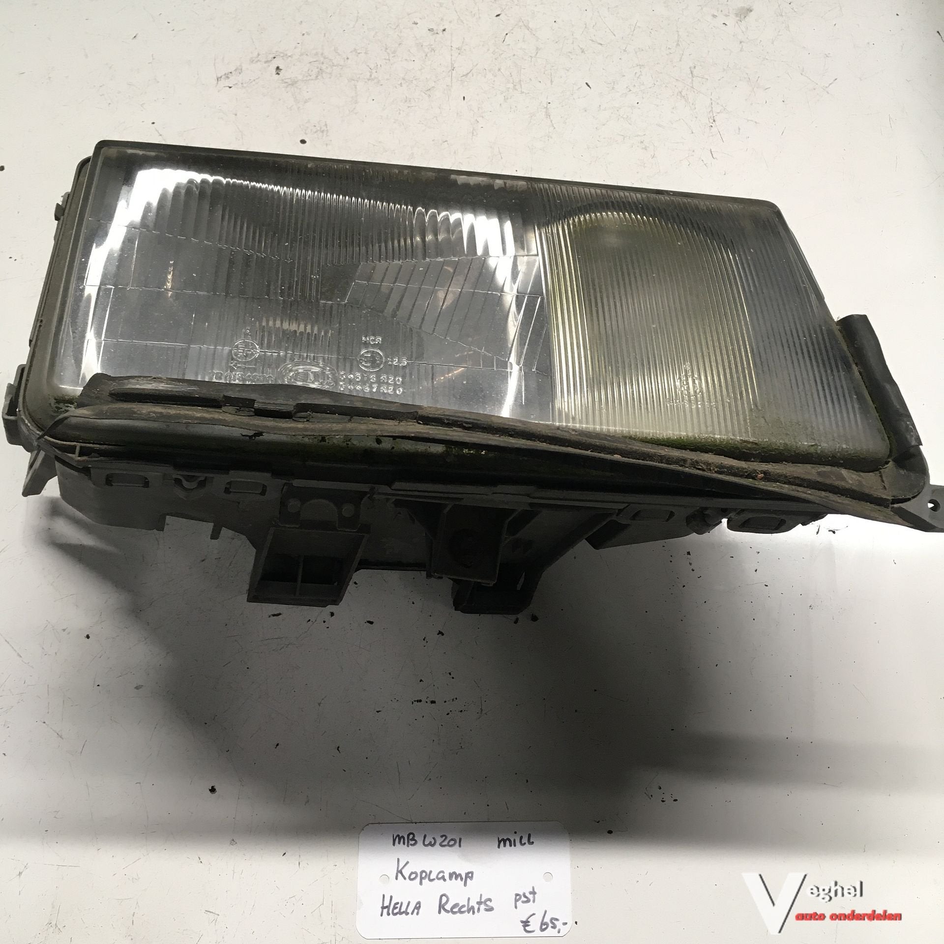 Mercedes W124  1986    Koplamp Hella   Rechtsvoor, Auto-onderdelen, Gebruikt, -, -, Ophalen of Verzenden