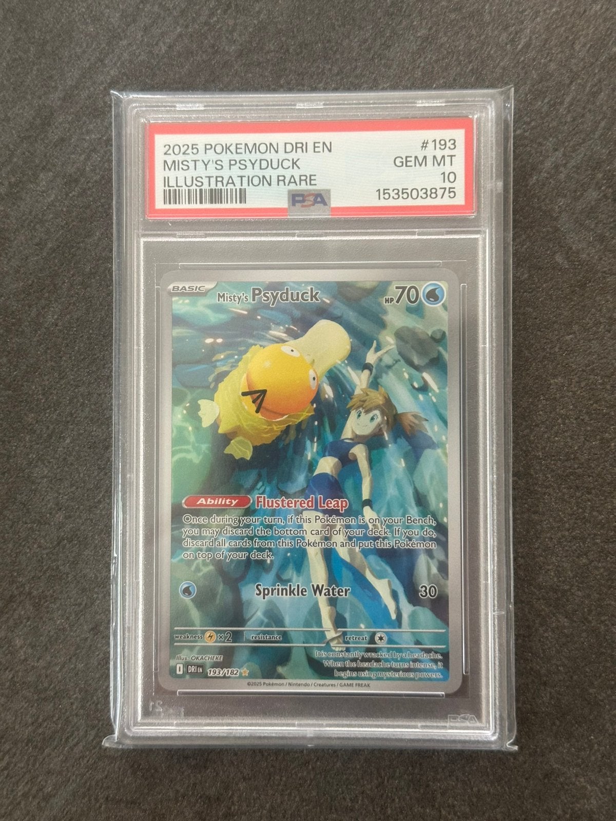 PSA 10 Misty's psyduck #193, Ophalen, Zo goed als nieuw