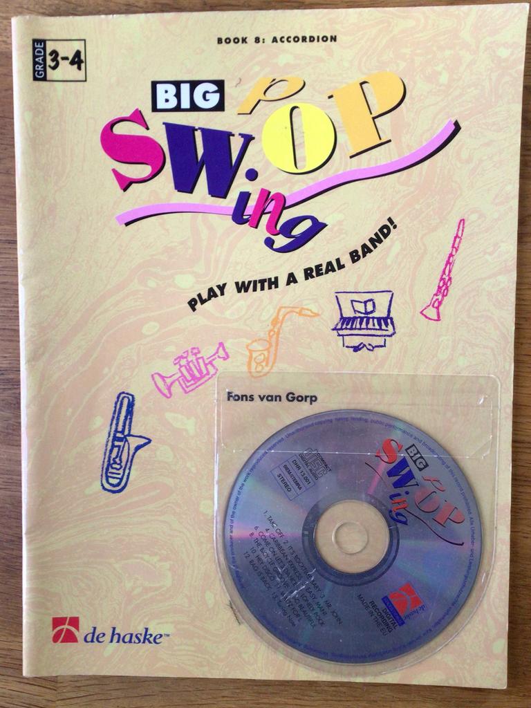 Fons van Gorp, Big pop swing, boek 8, accordeon, grade 3-4, Muziek en Instrumenten, Ophalen of Verzenden, Zo goed als nieuw, Thema