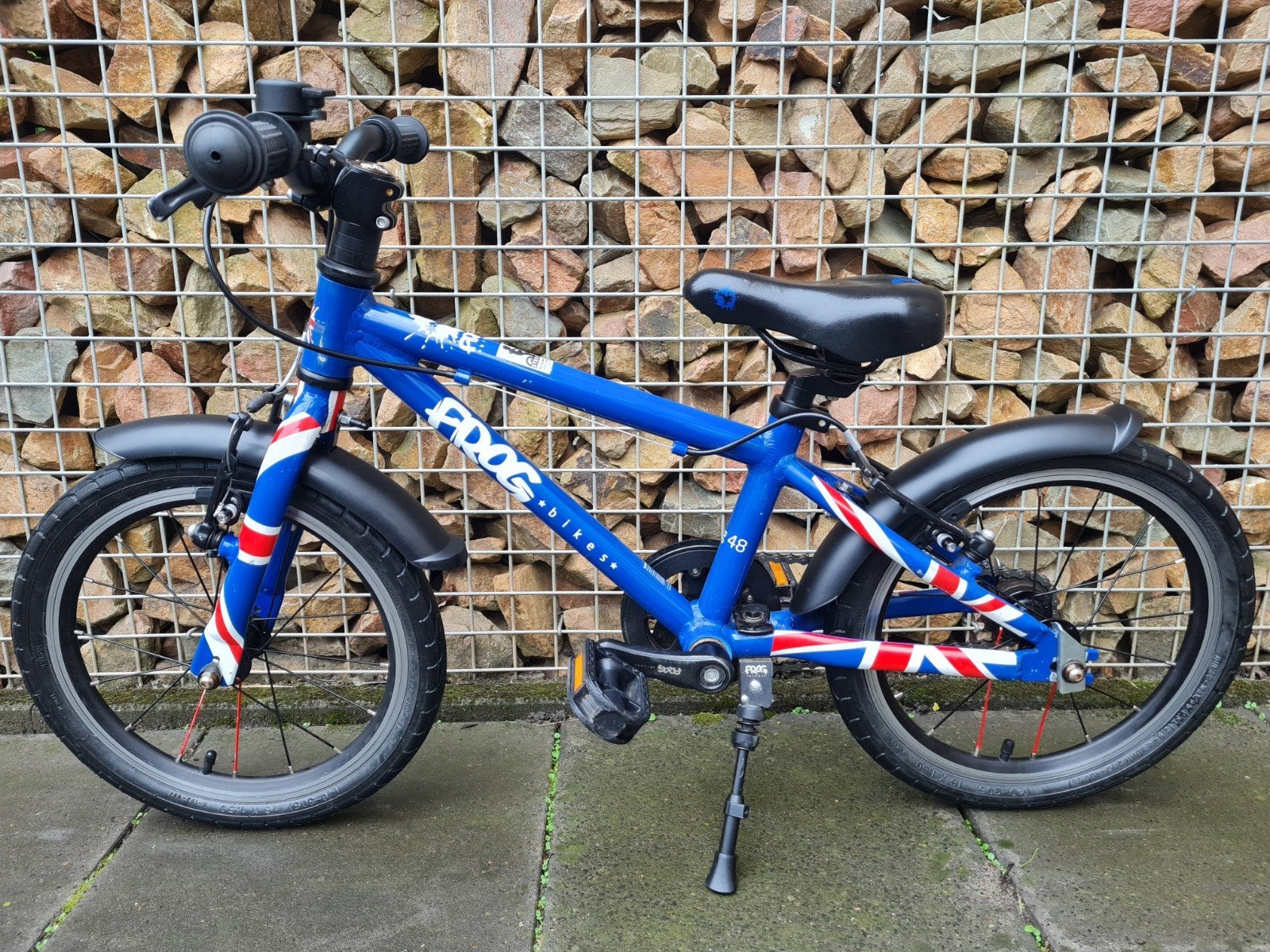 Zeer nette 16 inch Frog Bikes 48 kinderfiets (nagekeken), Fietsen en Brommers, Ophalen, 16 tot 20 inch, Frog Bikes, Velgrem