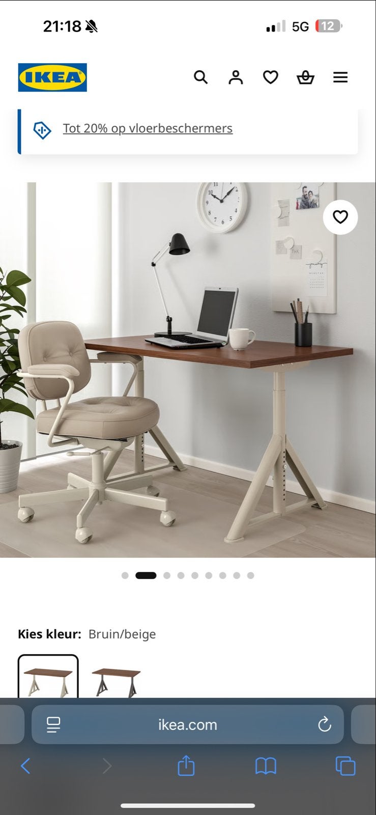 IKEA IDÅSEN bureau - Zo goed als nieuw, Ophalen, Hout, Zo goed als nieuw, IKEA