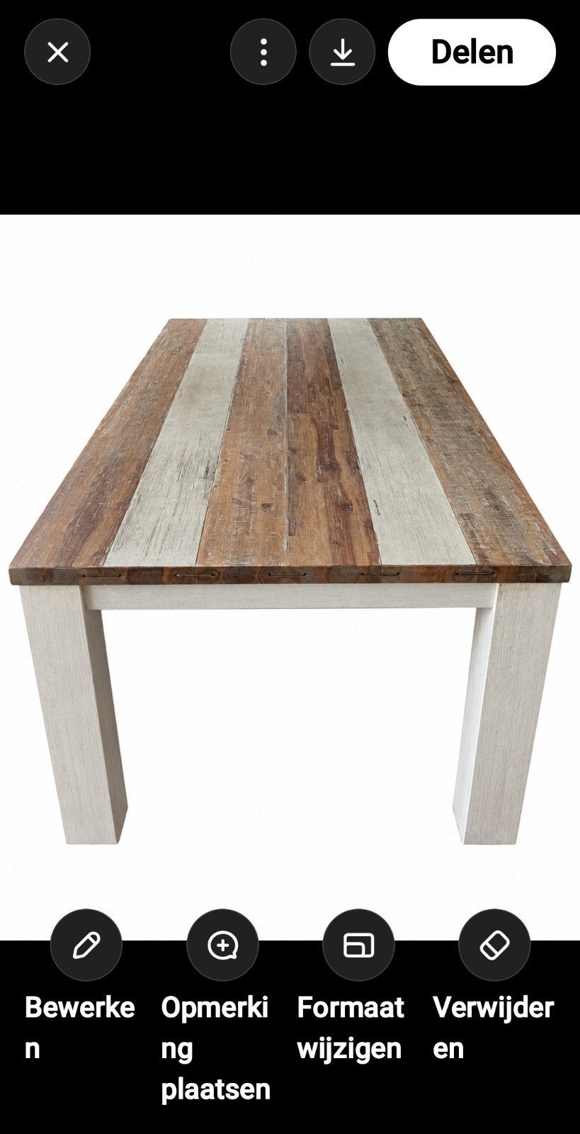 ik zoek deze tafel 160 lang, Ophalen of Verzenden, Rechthoekig, 150 tot 200 cm, 50 tot 100 cm