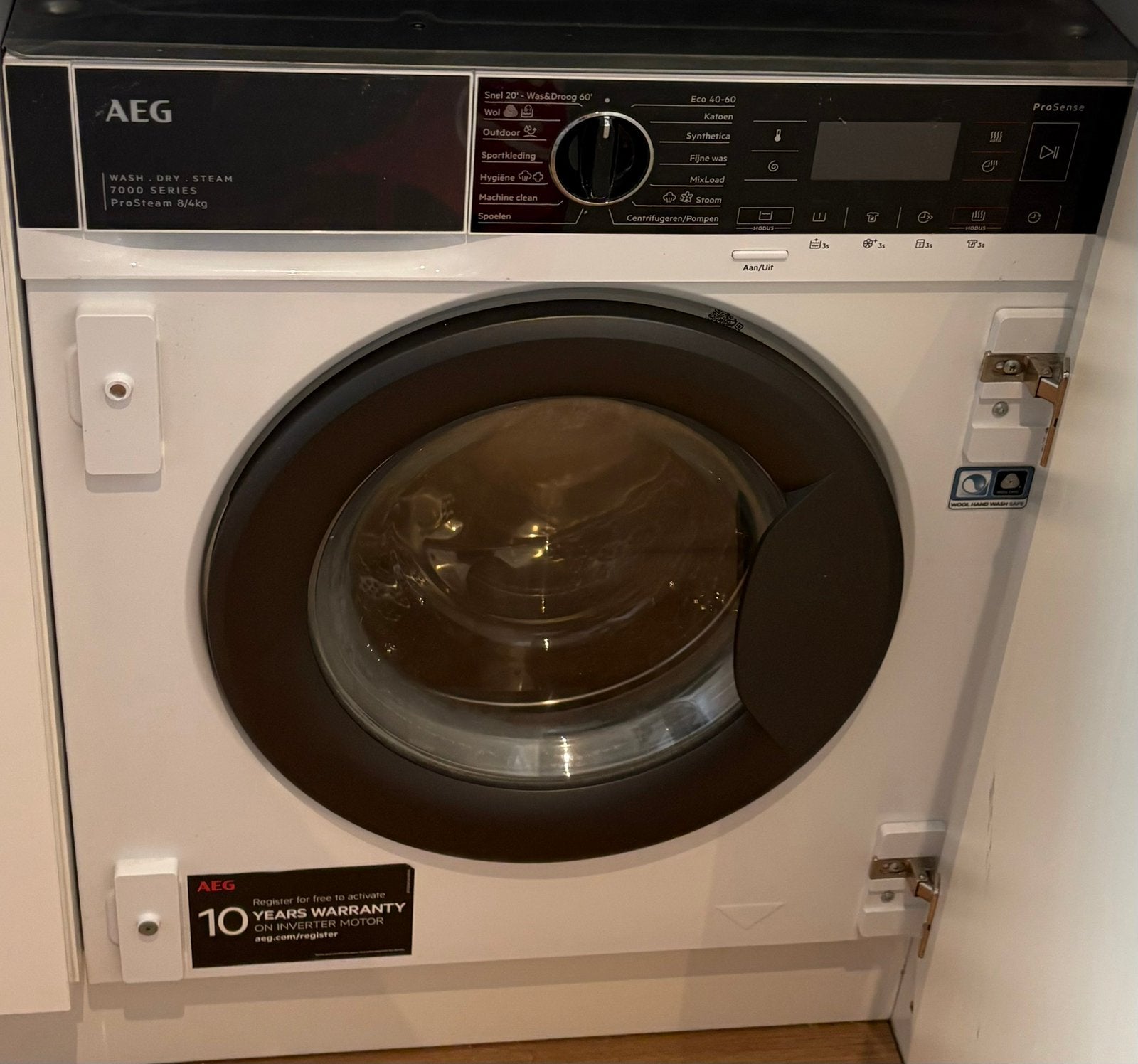 Was/ droog combinatie AEG, Ophalen, Wolprogramma, Overige typen, 8 tot 10 kg