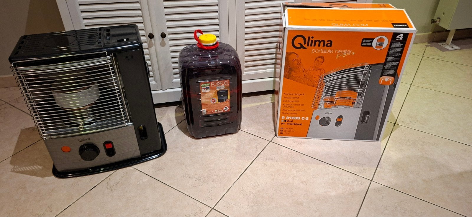Qlima R8128S C2 Petroleumkachel - Zo goed als nieuw, Ophalen, Overige brandstoffen, Petroleumkachel, Zo goed als nieuw