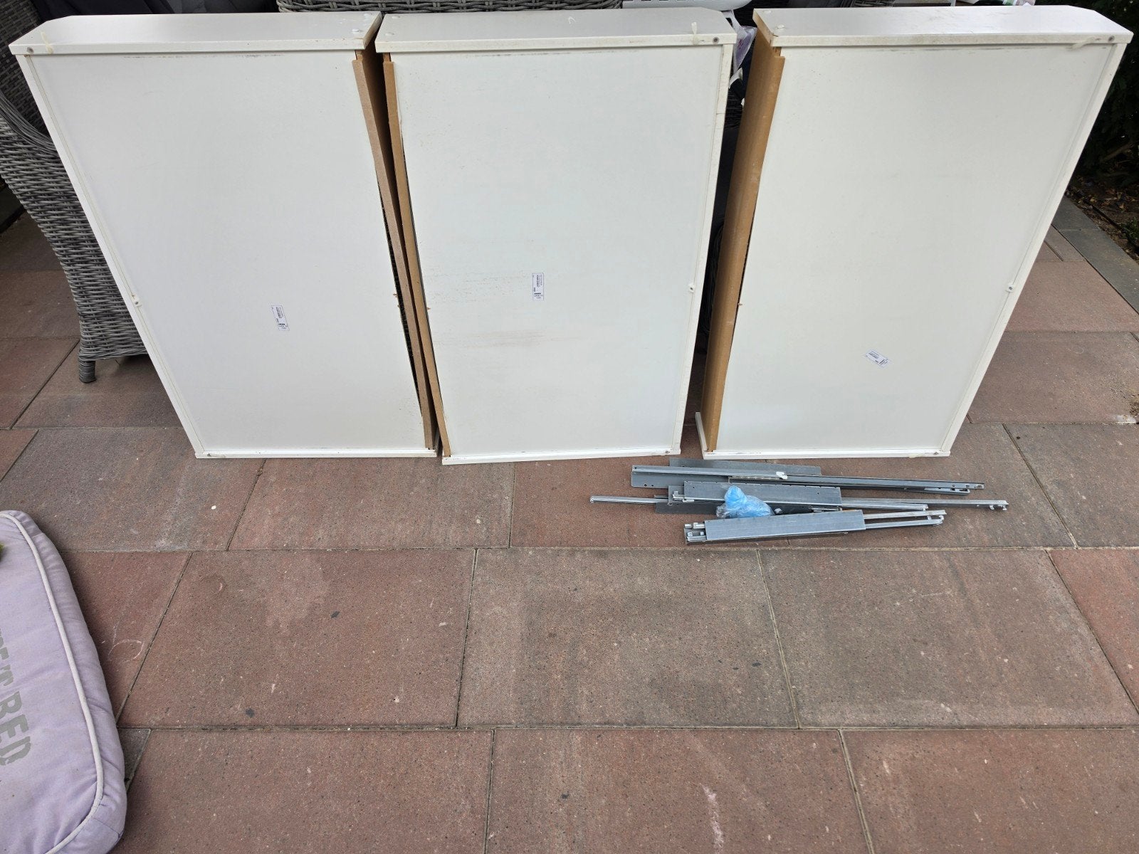 3 IKEA Lades 100x58 met rails, Ophalen, Gebruikt, 50 tot 100 cm, 3 of 4 laden