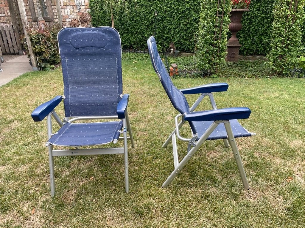 2 Mooie Campingstoelen met accessoires, Caravans en Kamperen, Ophalen, Gebruikt, Campingstoel