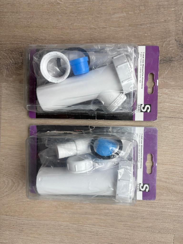 2x T-stuk voor wasmachine afvoer (40 mm) – Nieuw, Afvoer, Pvc, Nieuw, Ophalen of Verzenden