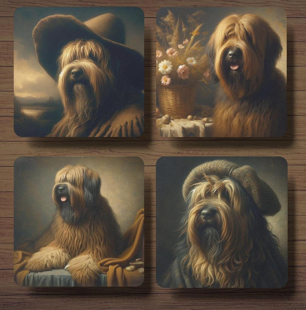 Briard Rembrandt stijl onderzetters met houder, Ophalen of Verzenden, Nieuw