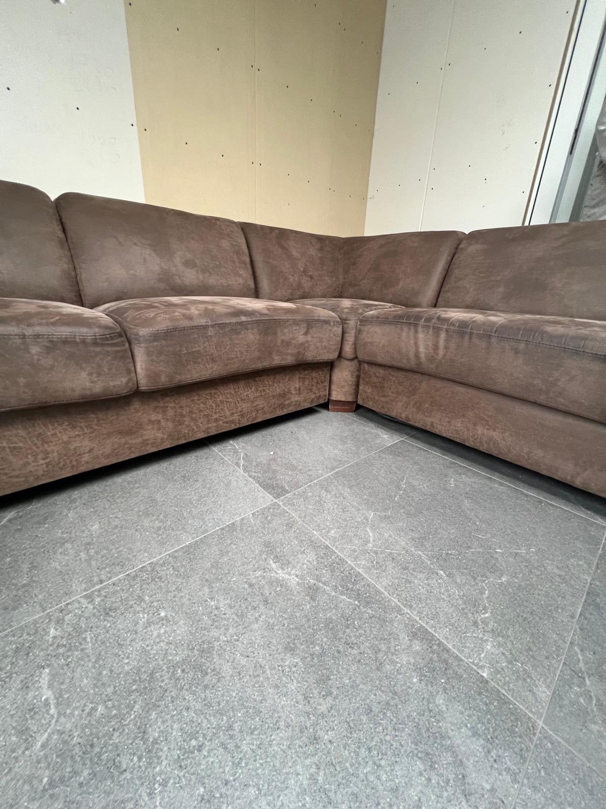 Comfortabele bruine hoekbank - Gebruikt, Ophalen, Gebruikt, Stof
