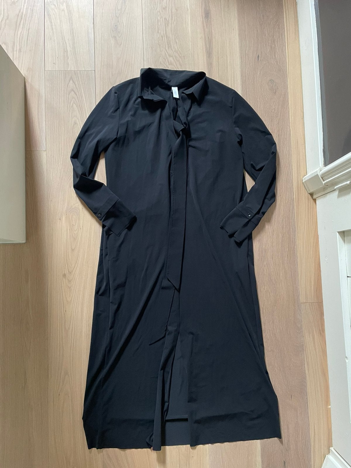 Japan TKY luxe maxi jurk dress Rasy deep black travelstof XL, Zwart, Maat 46/48 (XL) of groter, Ophalen of Verzenden, Zo goed als nieuw