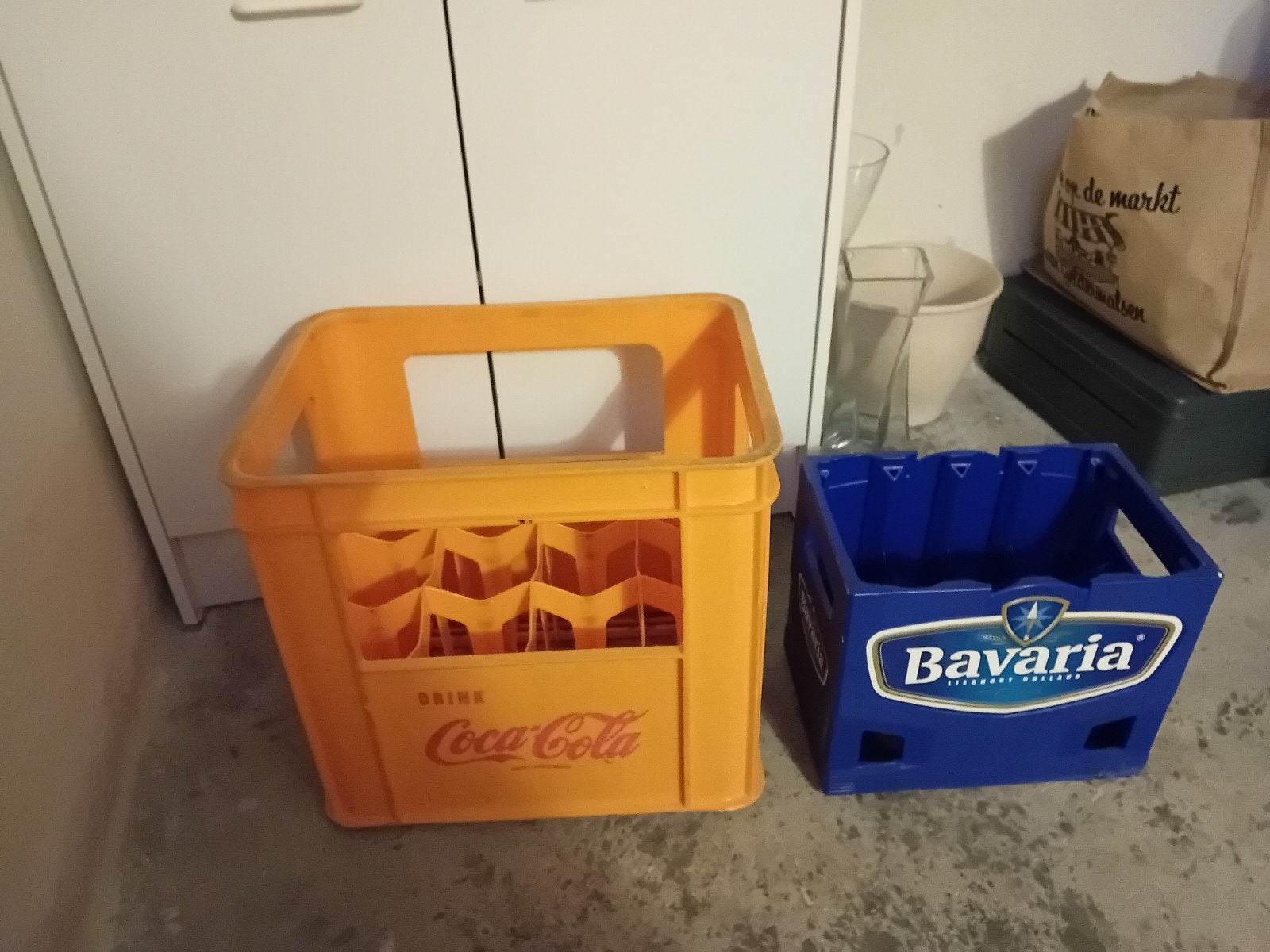 een vintage coca cola krat  en een bavaria bierkrat, Ophalen, Zo goed als nieuw