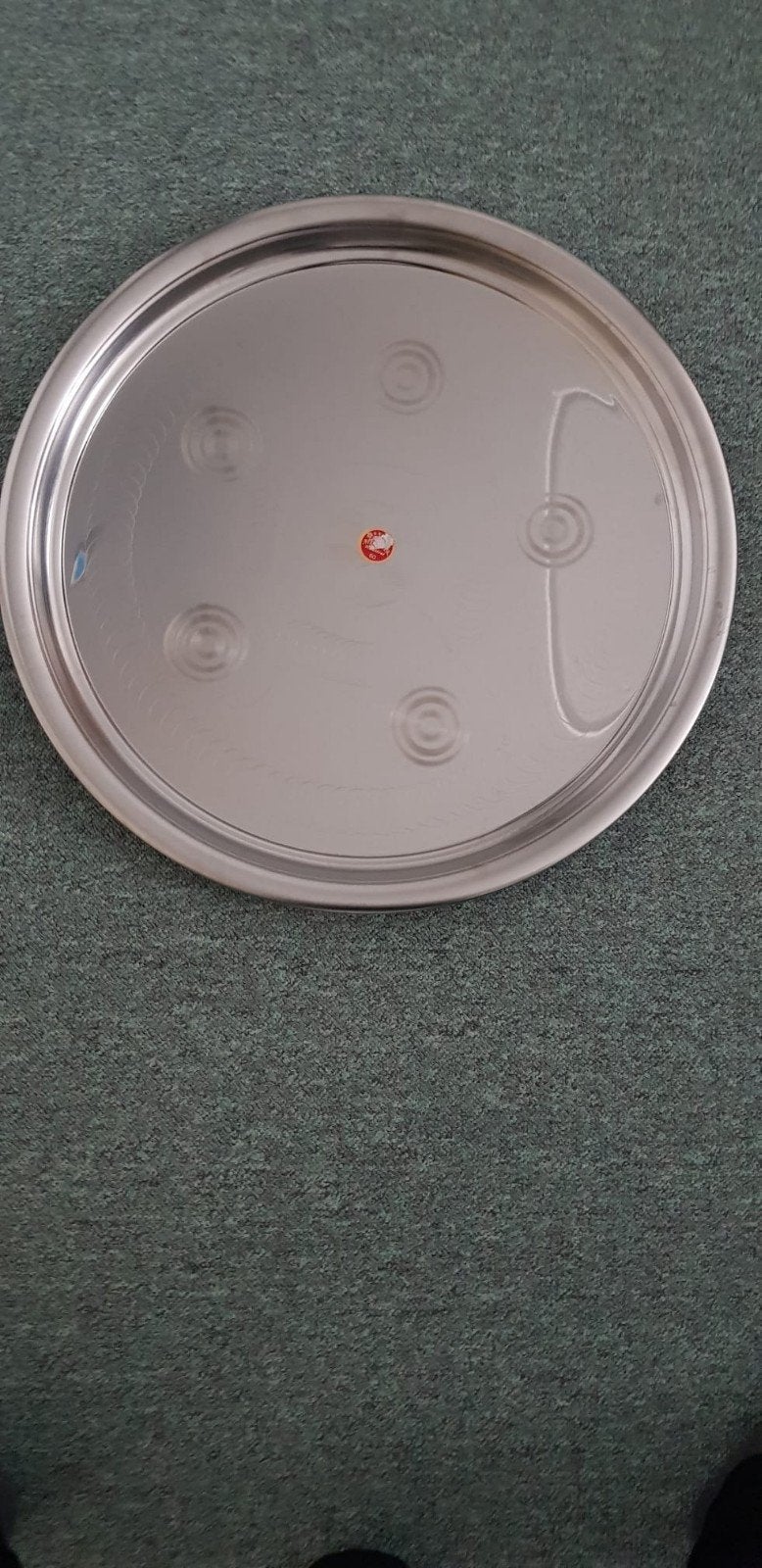 Groot rond metalen dienblad, Ophalen of Verzenden, Nieuw, Rond, Overige materialen