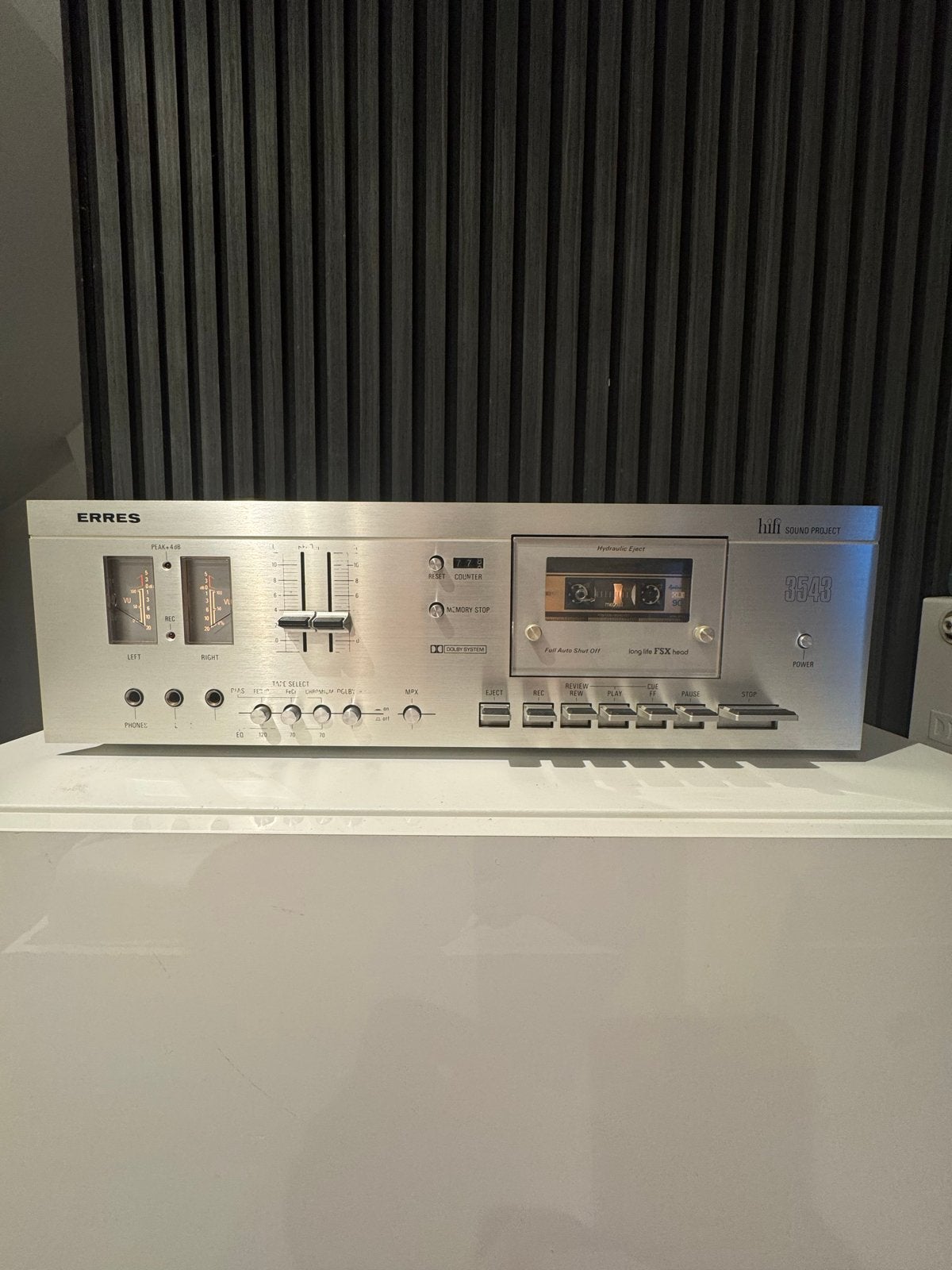 Erres Hifi Sound Project 3543 Cassettedeck, Ophalen of Verzenden, Enkel, Overige merken, Tiptoetsen