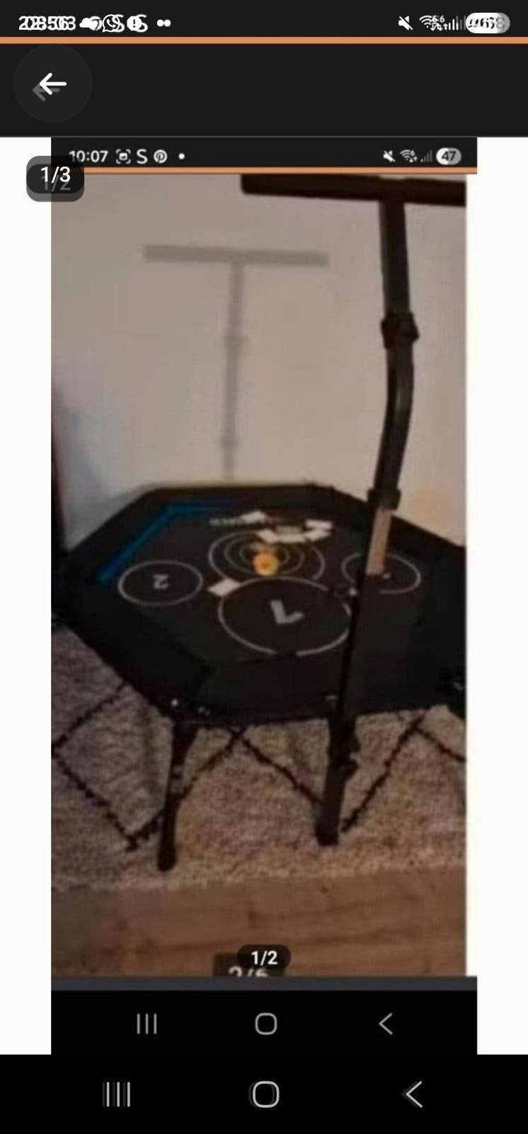 Fitness Trampoline met handvat, Ophalen of Verzenden, Gebruikt