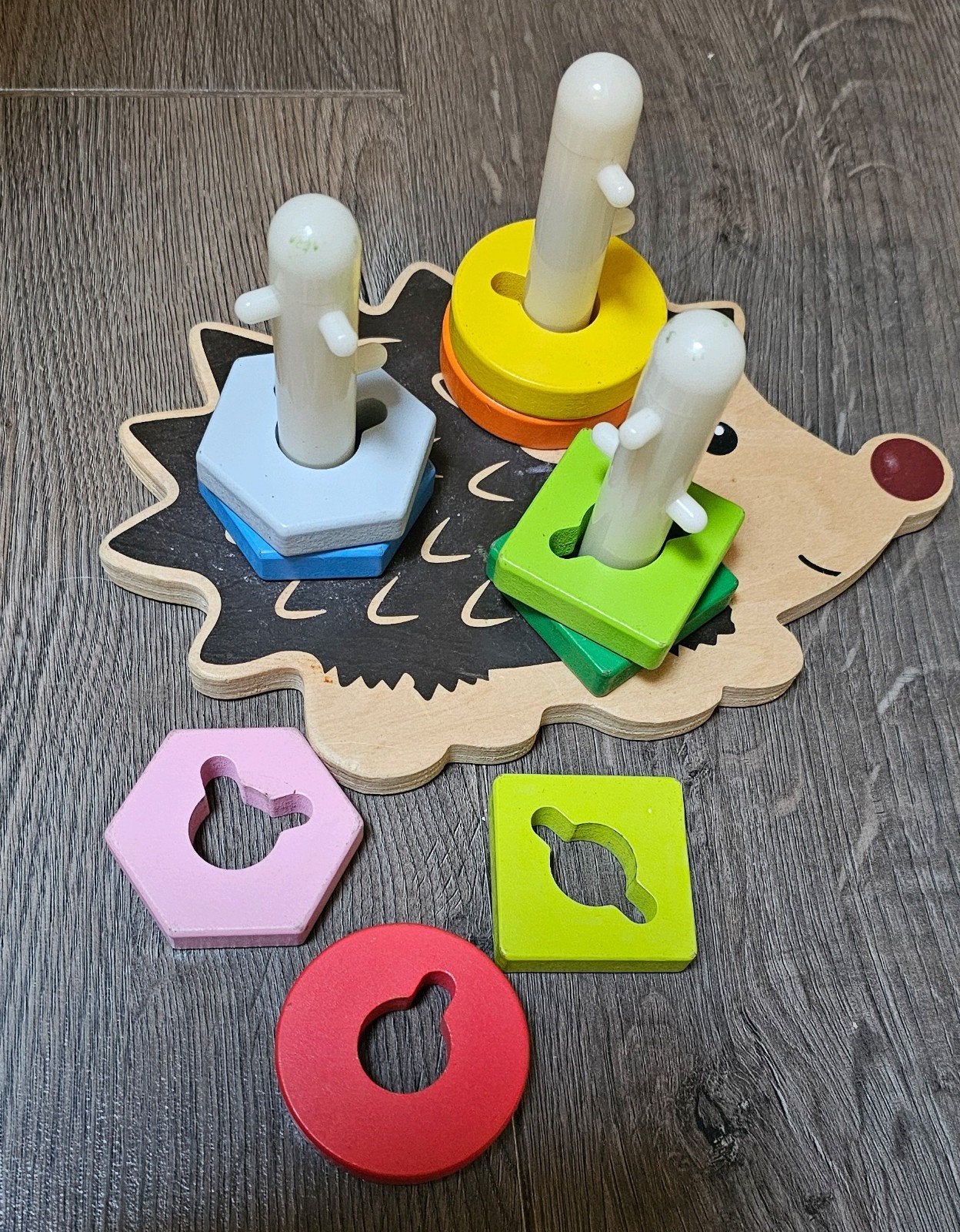 Houten egel vormensorteerder - Educatief speelgoed, Ophalen of Verzenden