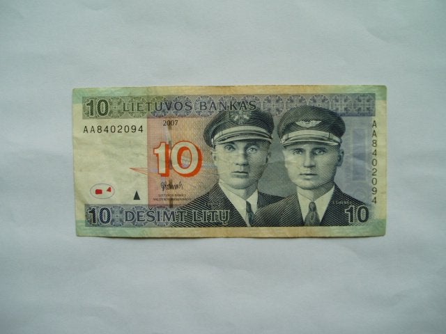1689. Lithuania, 10 litu 2007 Darius & Girénas., Postzegels en Munten, Verzenden, Overige landen, Los biljet