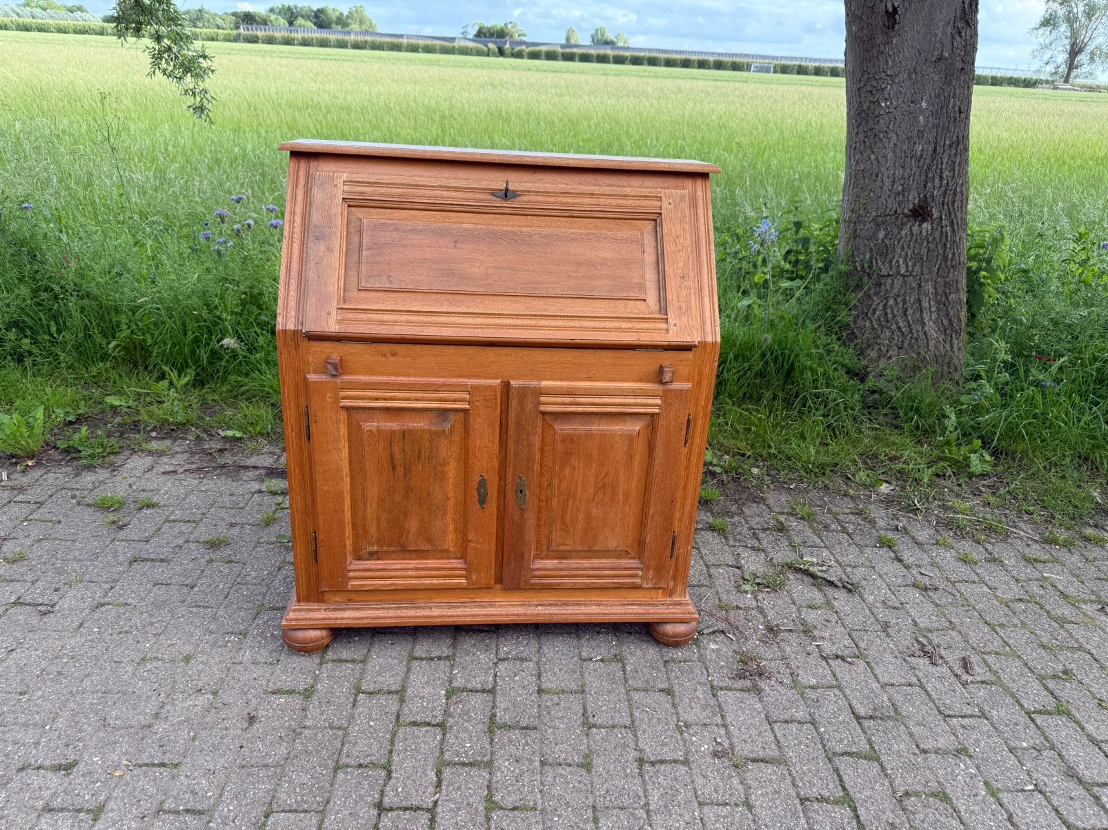 Eiken secrataire, Ophalen, Zo goed als nieuw