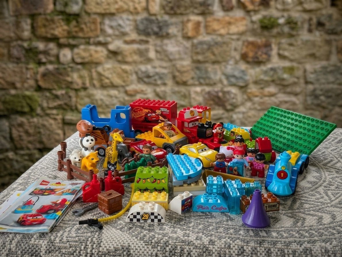 Grote Duplo verzameling: Cars, Disney en extra bouwblokken, Inclusief extra onderdelen, Ophalen of Verzenden, Zo goed als nieuw