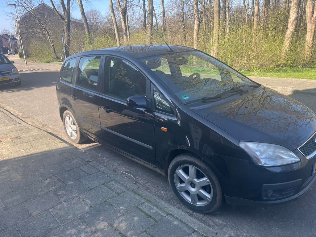 Ford C-Max 1.8 92KW 2005 Zwart, Auto's, Ford, Voorwielaandrijving, 4 cilinders, Zwart, 1200 kg