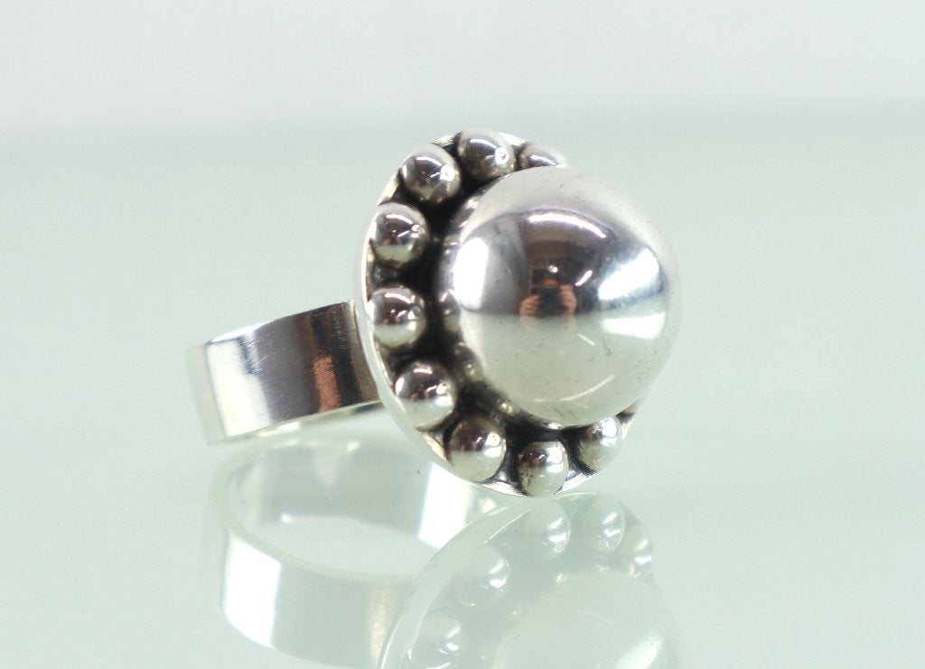 Zilveren ring Kultateollisuus Ky Finland jaren ‘70, Sieraden, Tassen en Uiterlijk, Ophalen of Verzenden, Zilver, Ring