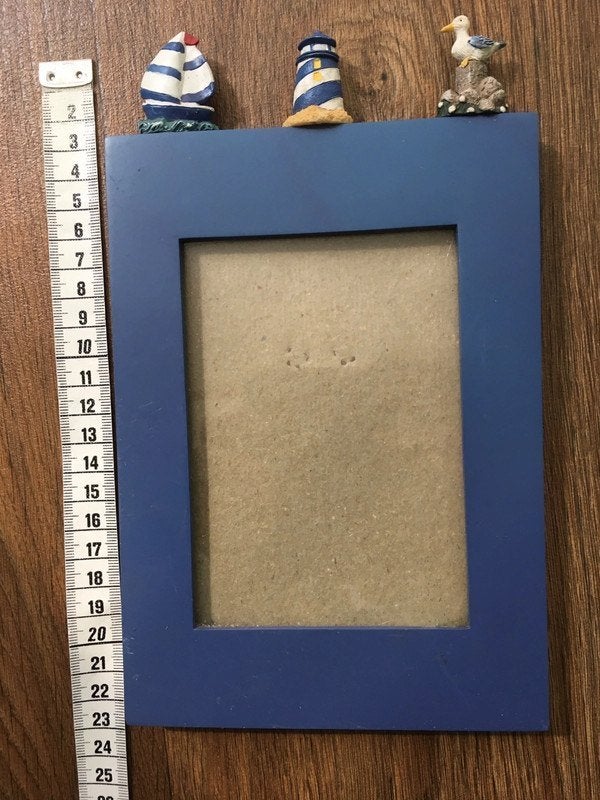 Fotolijstje met strandtaferelen, Overige typen, Ophalen of Verzenden, Zo goed als nieuw, Overige materialen