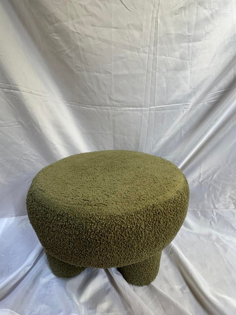 Groene poef xenos, Ophalen of Verzenden, Rond, Minder dan 50 cm