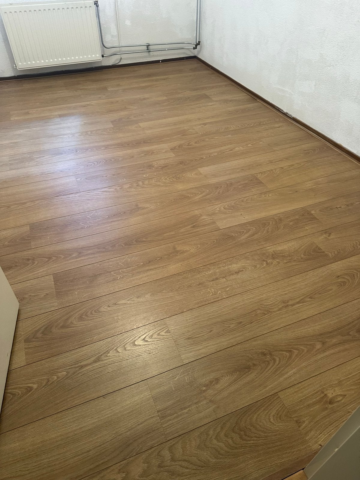 Mooi eiken click-laminaatvloer, ca. 32m2, zo goed als nieuw, Huis en Inrichting, Stoffering | Vloerbedekking, Bruin, Ophalen of Verzenden