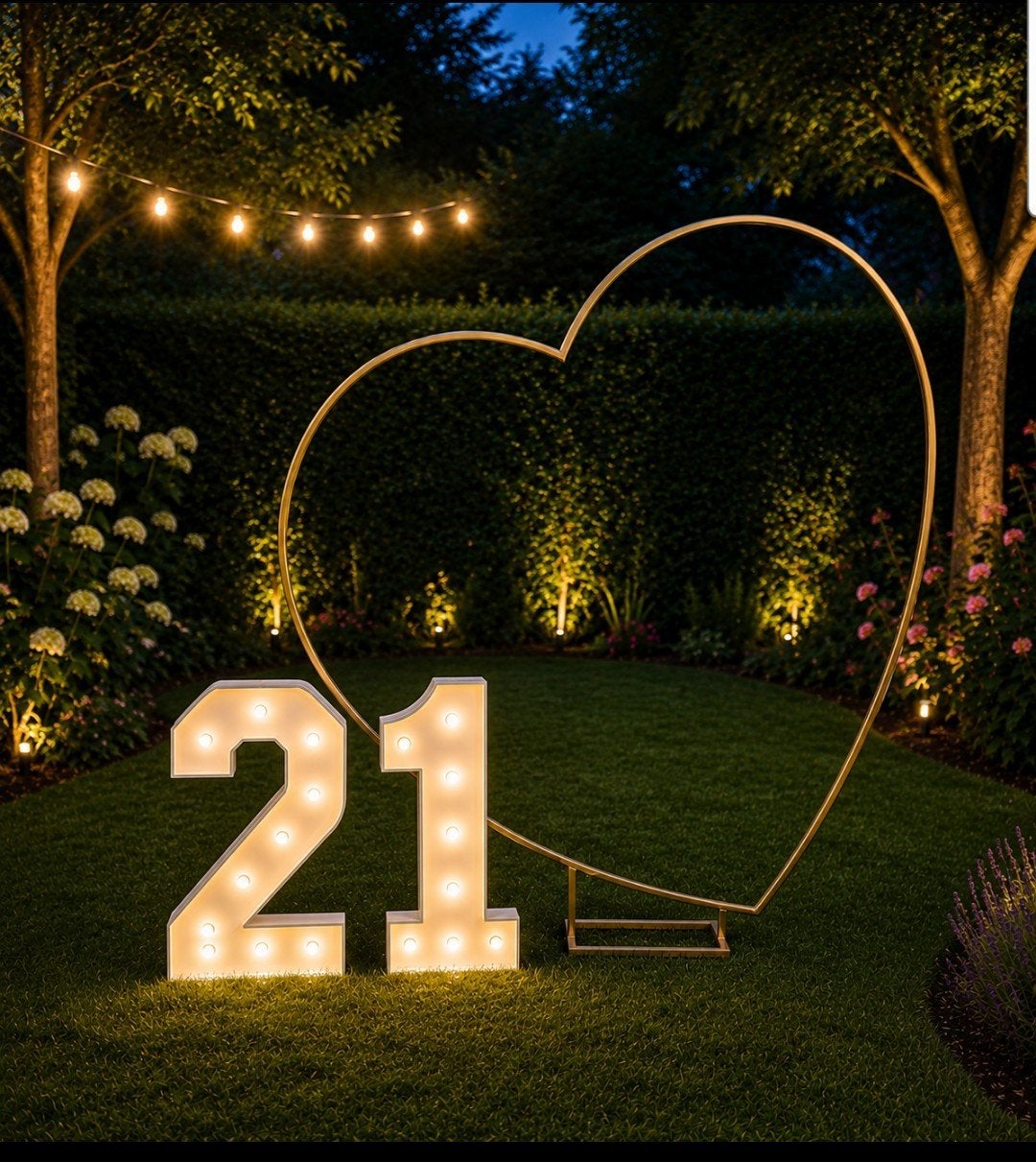 Gouden met 2 lichtcijfers naar keuze voor €75, Ophalen, Nieuw, Verjaardag