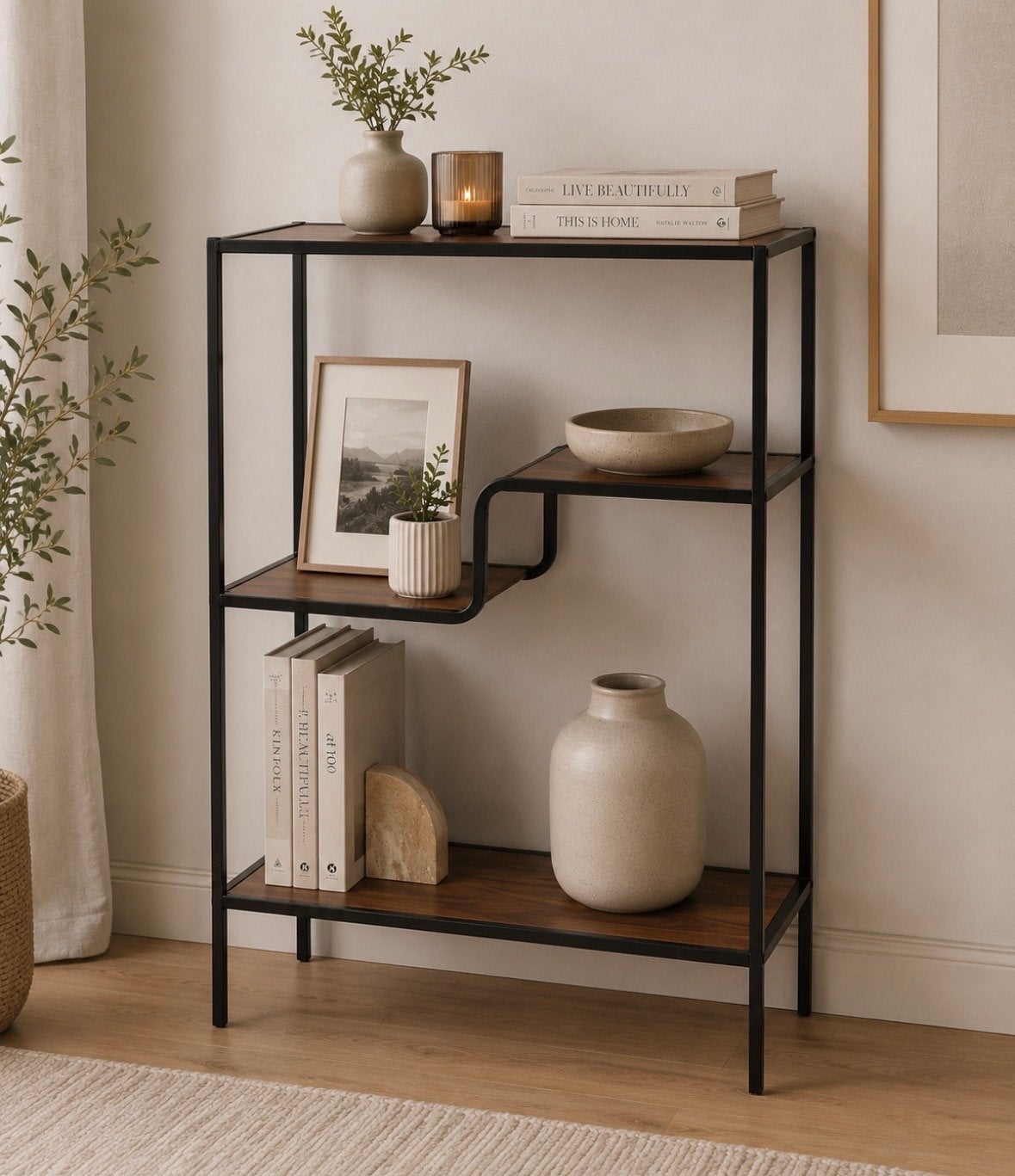 Mooi wandmeubel met planken - 76x30x95 cm, Ophalen, Met plank(en), Nieuw, 50 tot 100 cm