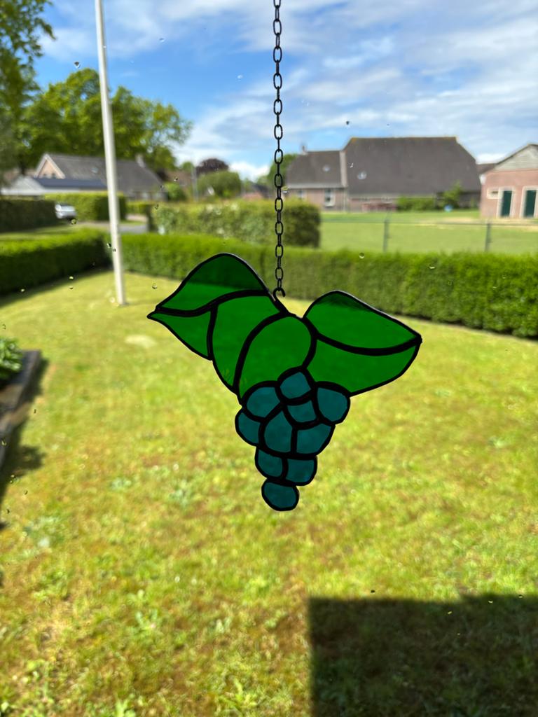 Tiffany druif - Handgemaakte glas-in-lood decoratie, Ophalen