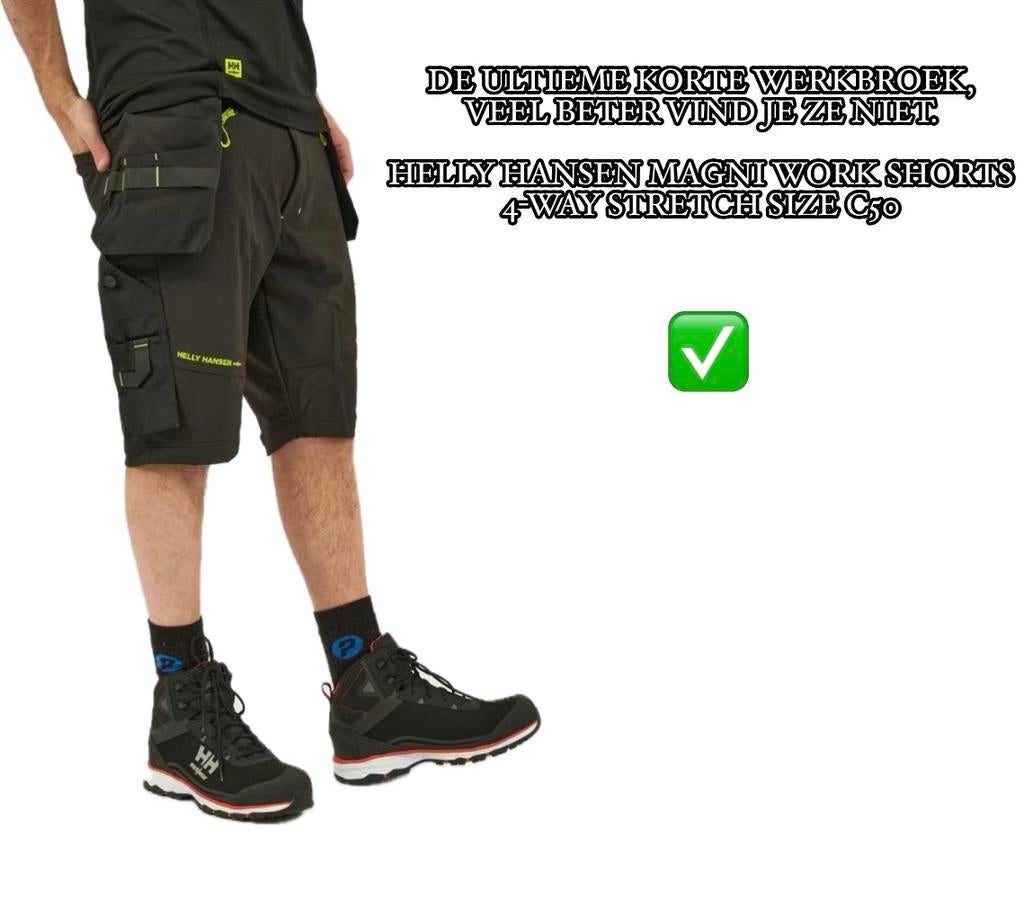Helly Hansen Magni Construction Shorts 76583-990 C50 Nieuw, Tuin en Terras, Werkkleding, Ophalen of Verzenden, Nieuw, Heren, Broek