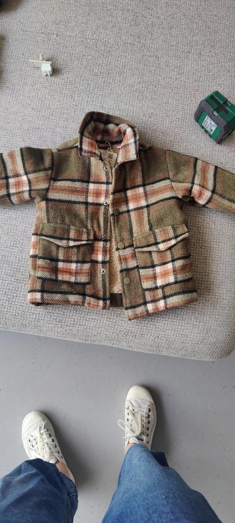 Zara geruit jasje met teddy voering maat 86, Kinderen en Baby's, Babykleding | Maat 86, Jongetje of Meisje, Ophalen of Verzenden