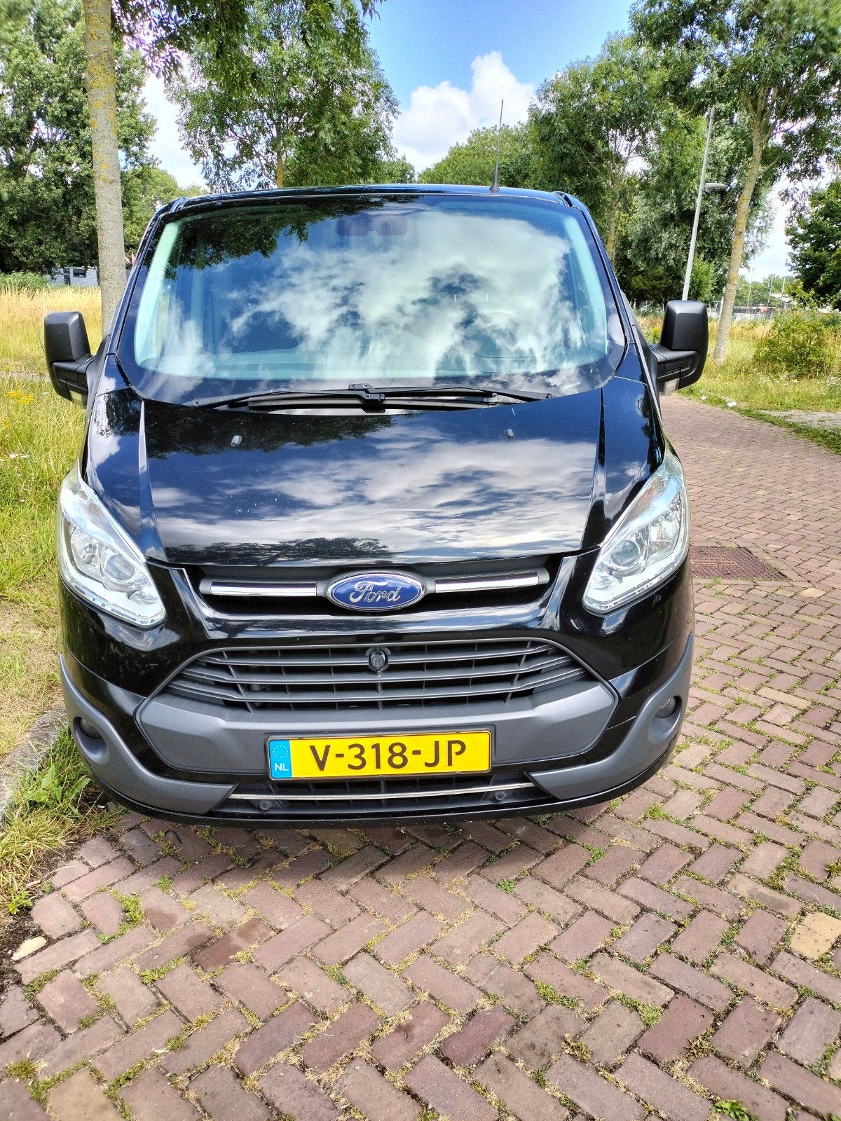 Ford Transit Custom GB 2.0 Tdci 105PK 270 L1h1 2017, Auto's, Ford, Voorwielaandrijving, Stof, 1995 cc, Zwart