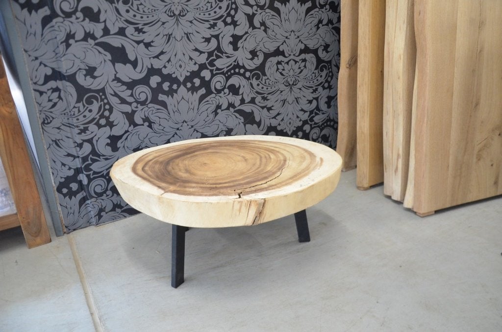 Ronde suar salontafel - 50- 70cm -BT253, Overige houtsoorten, 50 tot 100 cm, Rond, Nieuw
