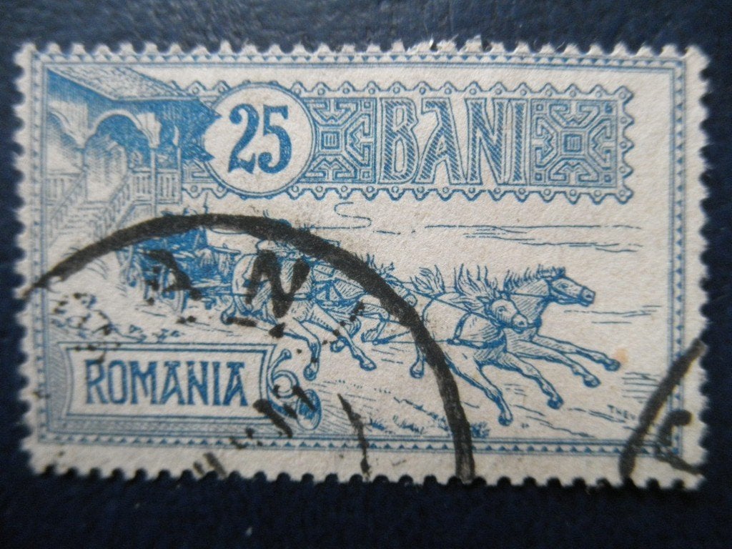 Postzegels Roemenië 1903 postkoets nr. 151 - cw. € 12,00., Ophalen of Verzenden, Overige landen, Gestempeld