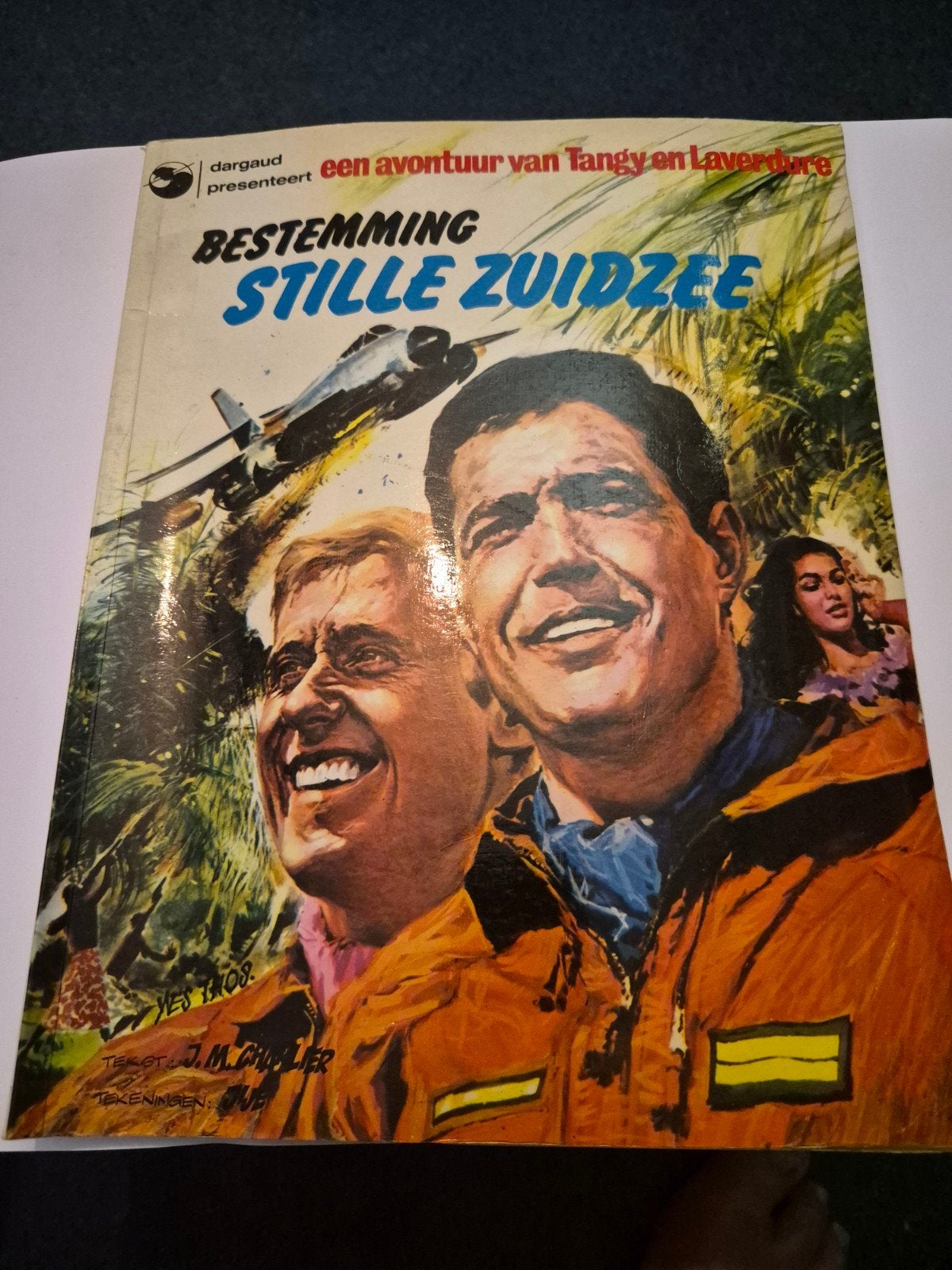 Tangy en Laverdure - Bestemming Stille Zuidzee (1969), Eén stripboek, Ophalen of Verzenden, Gelezen, J.M. Charlier, Jije