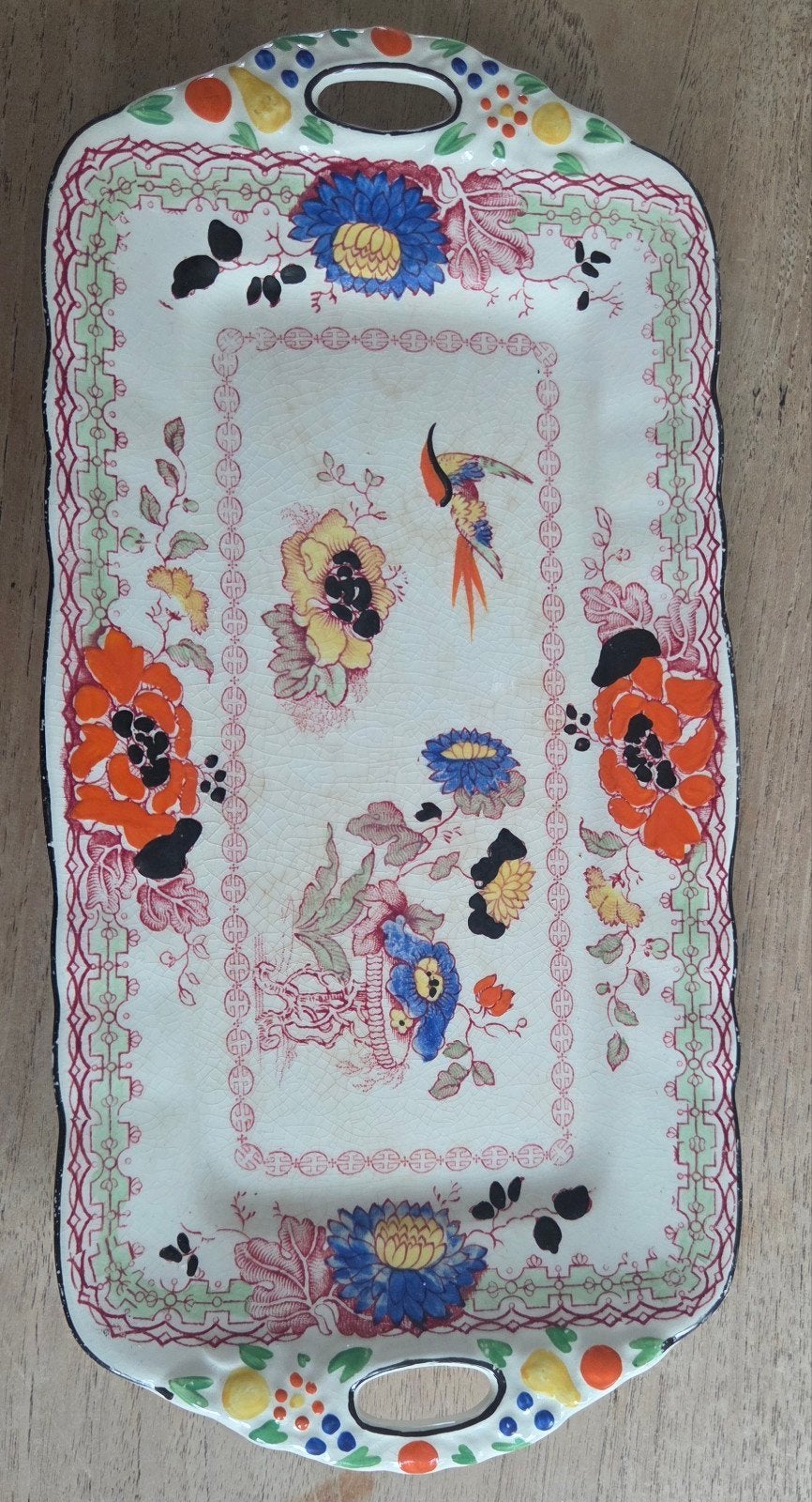 Antieke Mason's Ironstone China Sandwich Schaal, Ophalen of Verzenden