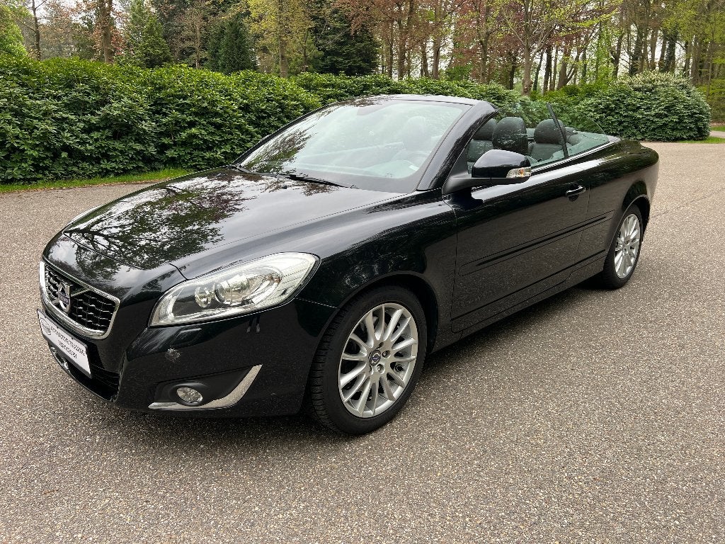 Volvo C70 2.5 T5 230PK Inscription 2013 99650km Navi PDC TOP, Auto's, C70, Zwart, Cabriolet, Leder