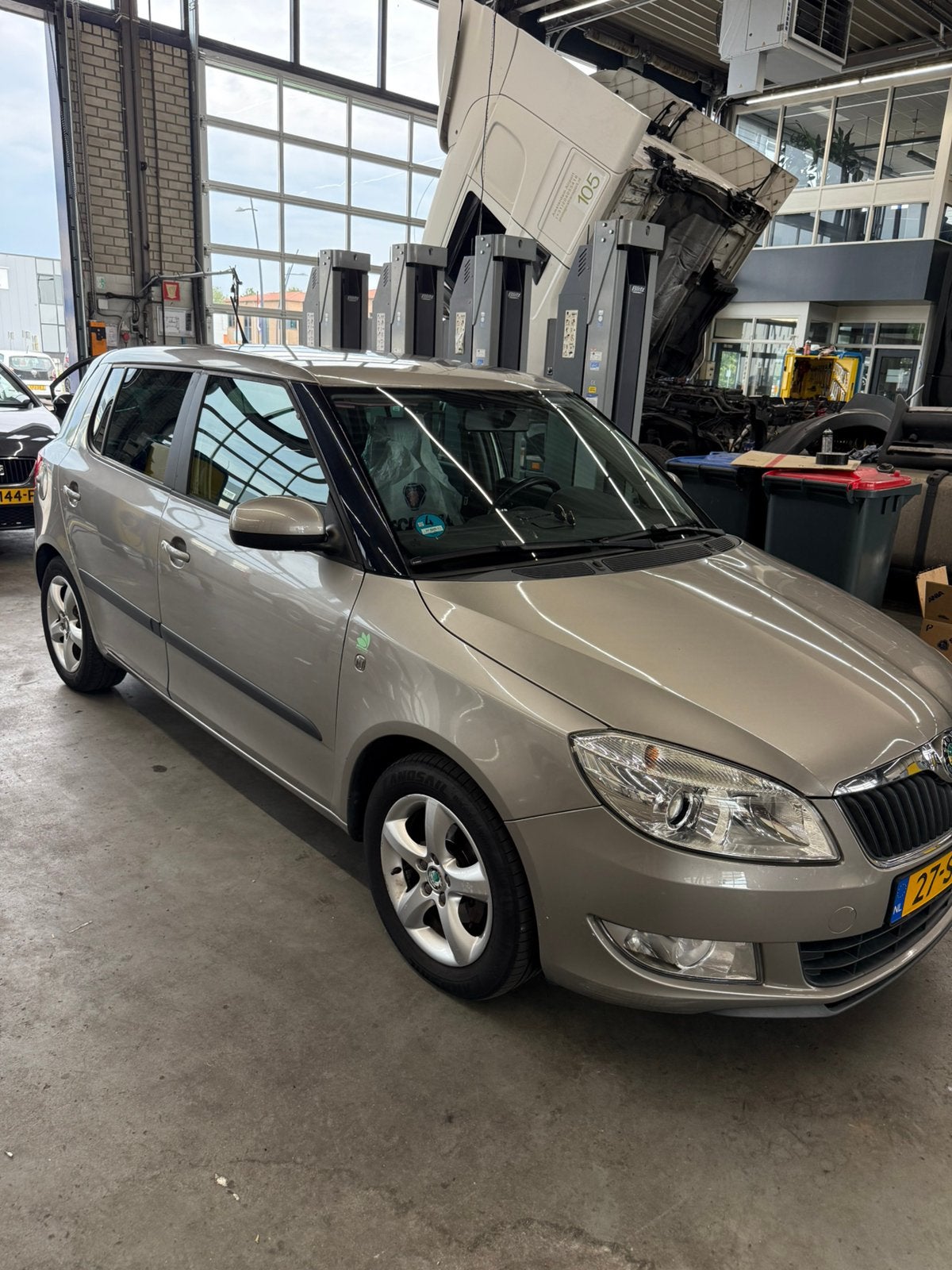 Skoda Fabia 1.2 TDI 55KW Greenline Combi 2011 Beige, Auto's, Skoda, Voorwielaandrijving, Stof, 74 pk, Zwart