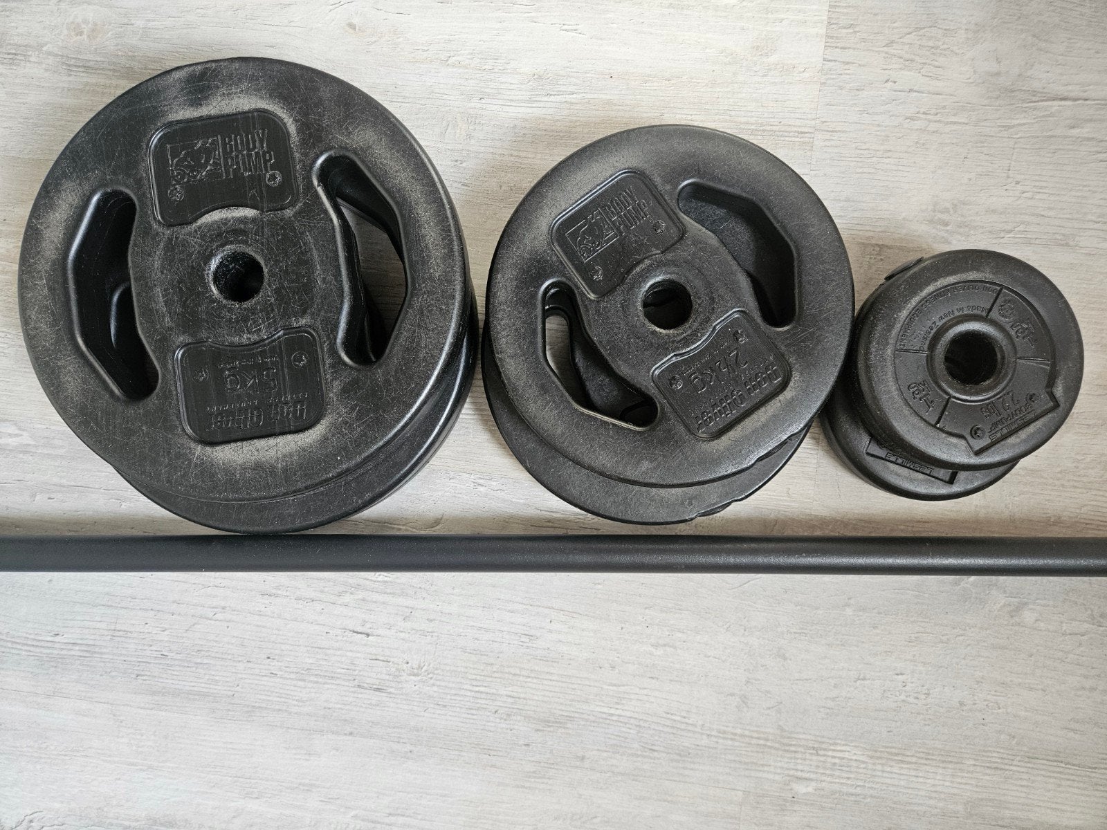 Bodypump set, Ophalen, Gebruikt, Benen, Halterset